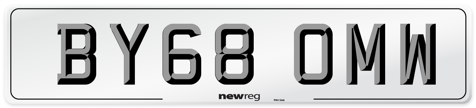 BY68 OMW Number Plate from New Reg